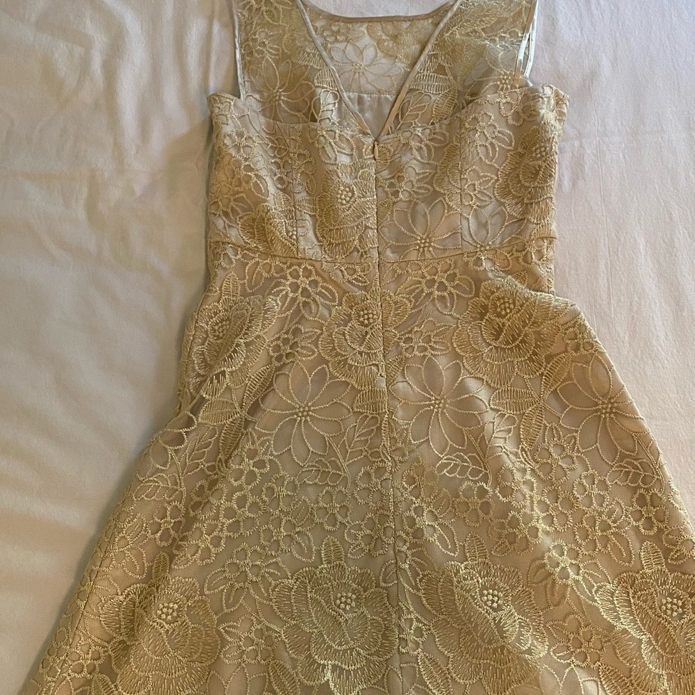 Jessica Simpson Cream Lace Mini Dress